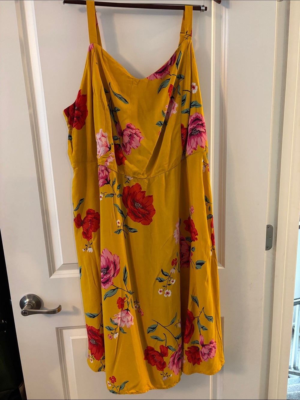 Old Navy Mustard Yellow Floral Mini Dress